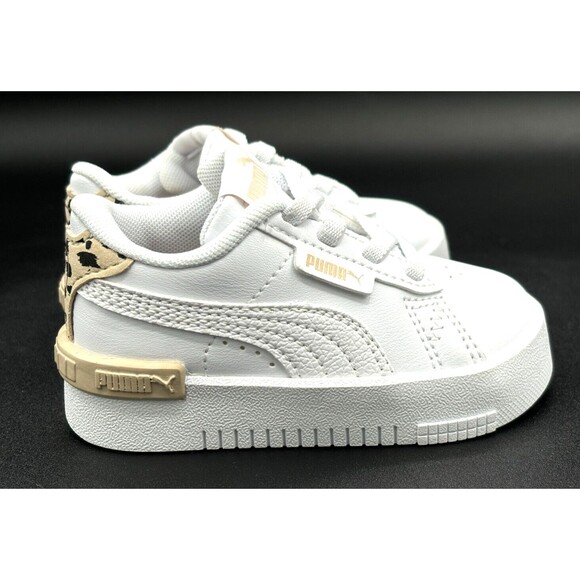 Puma Jada Animal Leopard Print Toddler Sneaker Size 5C White Granola Black NNB - Picture 15 of 16